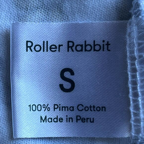 Roller Rabbit Short Sleeve Button Down Monkey Pajama Shirt Cotton Sleepwear Top - Picture 9 of 11